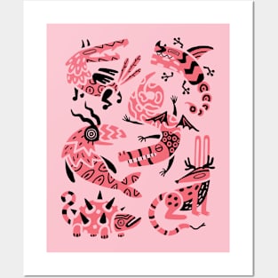 Pink Alebrijes Posters and Art